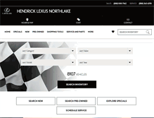 Tablet Screenshot of hendricklexusnorthlake.com